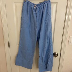 Free People Light Blue Wide-Leg Pants